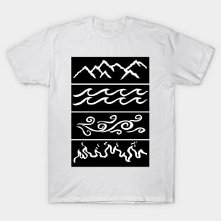 Four elements of nature v3 T-Shirt